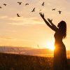 Carolina Ai 01 Woman Birds Sunset